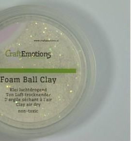 Foamball clay – wit glitter 75ml – 23gr Air dry