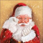 Servetten Sparkling Santa 5 stuks - Ambiente