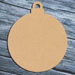 MDF Kerstbal 11cm (per 10 stuks)