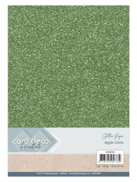 Glitter Paper Apple Green CDEGP006