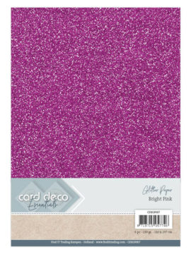 Glitter Paper Bright Pink CDEGP007