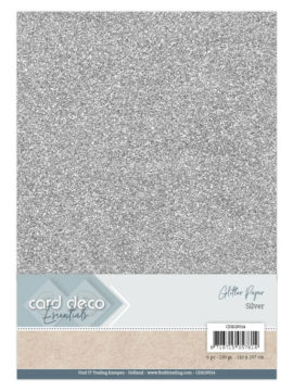 Glitter Paper Silver CDEGP014