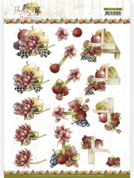 3D Cutting Sheet – Precious Marieke – Flowers and Fruits – Flowers and Apples