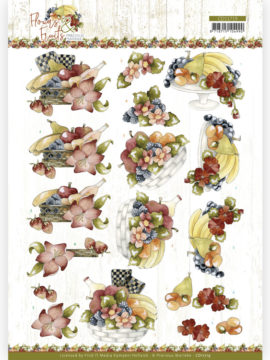 3D Cutting Sheet – Precious Marieke – Flowers and Fruits – Flowers and Bananas