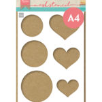Marianne D Mask Stencil - A4 Cirkels & harten PS8115