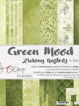 Paper Collection Set 12″*12″ Basic 01 – Green Mood
