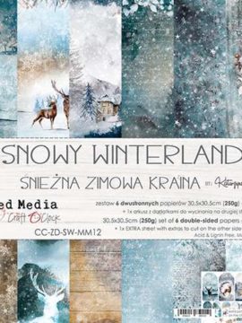 Paper Collection Set 12″*12″ Snowy Winterland Mixed Media