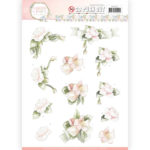 3D Push out vel - Flowers in Pastels - Believe in Pink