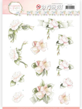 3D Push out vel – Flowers in Pastels – Believe in Pink