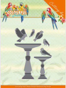 **-30%** Dies – Amy Design – Colourful Feathers – Birdbath
