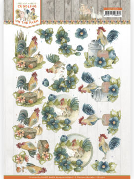 3D Cutting Sheet – Precious Marieke – Cuddling on the Farm – Rooster