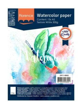 Aquarelpapier texture wit A5 300gr 15vel – Florence