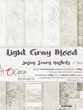 Paper Collection Set 12″*12″ Basic 10 – Light Grey Mood