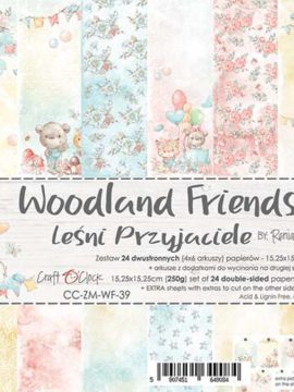 Paper Collection Set 203x203cm Woodland Friends 190 gsm (24 sheets 12 designs