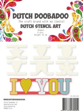 Stencil Art Shapes 6 delig – Dutch Doobadoo
