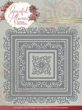 Snijmal Graceful Square- Graceful Flowers – Yvonne Creations