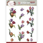 3D Push out - Colourful Tulips - Graceful Flowers - Yvonne Creations