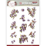 3D Push out - Birds & Blackberries - Graceful Flowers - Yvonne Creations