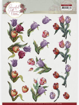3D Knipvel Colourful Tulips – Graceful Flowers – Yvonne Creations