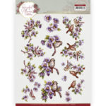 3D Knipvel Birds & Blackberries - Graceful Flowers - Yvonne Creations