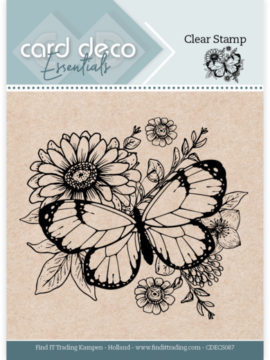 Clear stempel Butterfly Flower – Card Deco Essentials