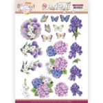 3D Push out - Perfect Butterfly Flowers Hydrangea - Jeanine's Art