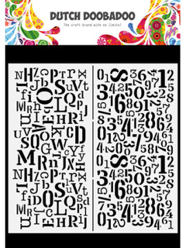 Mask Art Slimline Letter & Numbers – Dutch Doobadoo
