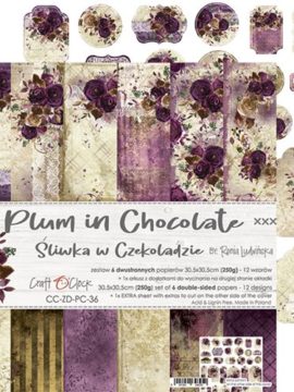 Paper Collection Set 12″*12″ Plum In Chocolate