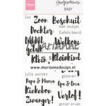 Clearstempel Handgeschreven Baby - Marianne Design (Nederlandse teksten)