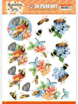 3D Push Out – Bees and Bumblebees – Humming Bees – Jeanine’s Art