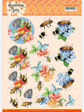 3D Knipvel – Bees and Bumble Bees – Humming Bees – Jeanine’s Art
