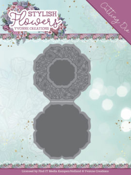 **-30%** Snijmal Octagon Flower Card- Stylish Flowers – Yvonne Creations (easelcard)