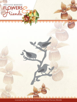 Snijmal – Birds on a branch Friends & Flowers – Precious Marieke