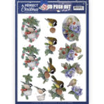 3D Uitdrukvel - A Perfect Christmas - Christmas Birds- Jeanine's Art