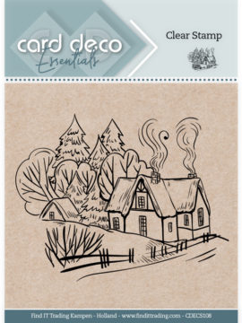 Card Deco Essentials Clear Stamps – Christmas House (HJ208)