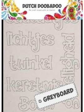 **-65%** Card Art Grey Board teksten NL – Dutch Doobadoo