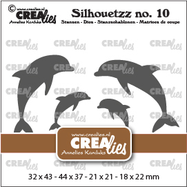 Snijmal Silhouetzz nr. 10 Dolfijnen 4x – Crealies