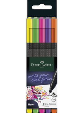 Fineliner Grip Neon 5st – Faber Castell