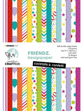 Paperpad Cocktails & Confetti Friendz nr.44 – CraftLab – StudioLight