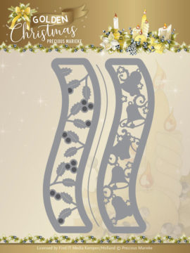 **-30%** Snijmal – Golden Christmas – Christmas Bell Border – Precious Marieke