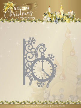 **-30%** Snijmal – Golden Christmas – Traditional Clock – Precious Marieke