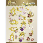 3D Knipvel - Golden Christmas - Christmas Lantern - Precious Marieke
