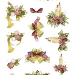 3D Push Out - Golden Christmas - Christmas Bells - Precious Marieke