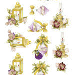 3D Push Out - Golden Christmas - Christmas Lantern - Precious Marieke