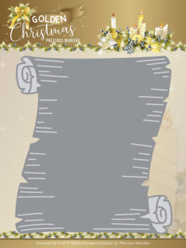 **-30%** Snijmal – Golden Christmas – Paper Scroll – Precious Marieke