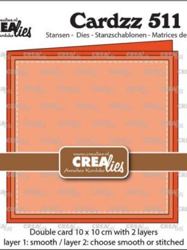 Crealies Cardzz Dubbele kaart 10×10 cm