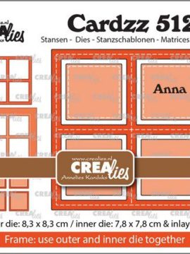 Crealies Cardzz Frame & Inlay Anna 4x vierkant