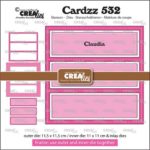 Crealies Cardzz Frame & Inlay Claudia 3x rechthoek