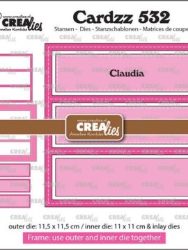 Crealies Cardzz Frame & Inlay Claudia 3x rechthoek