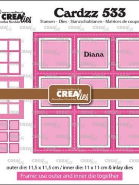 Crealies Cardzz Frame & Inlay Diana 9x vierkant